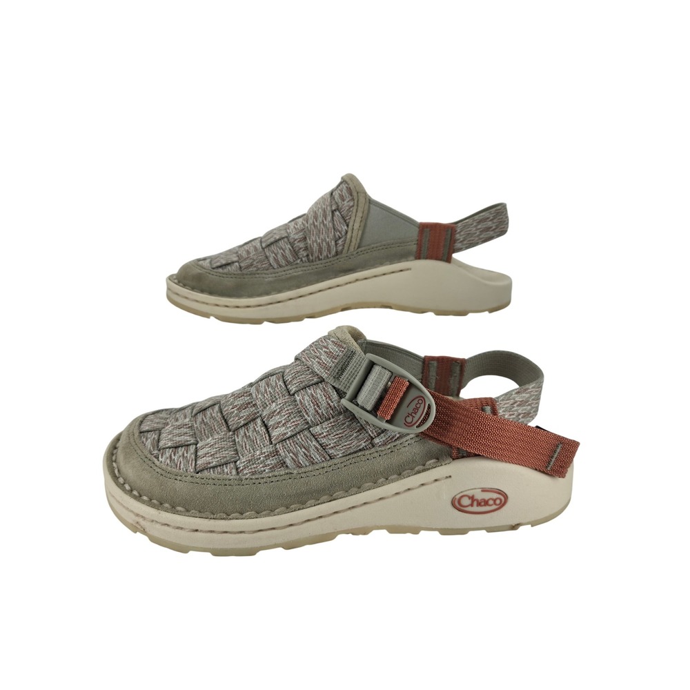 Chaco Canyon Woven Clog Sage Green Clay Woven Suede Adjustable Strap Womens 7